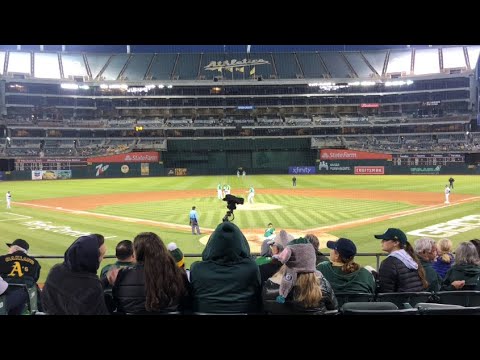 GREAT vibes from the loneliest ballpark in america! Rangers @ Athletics vlog.