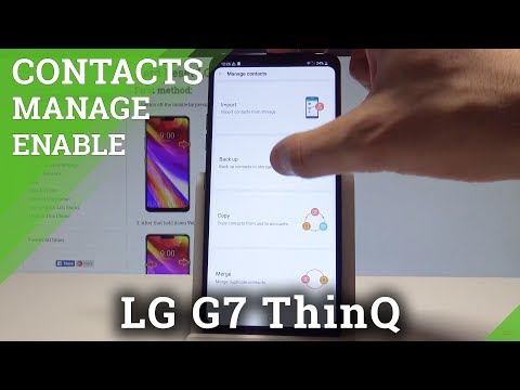 How to Manage Contacts on LG G7 ThinQ - Import / Export Contacts |HardReset.Info