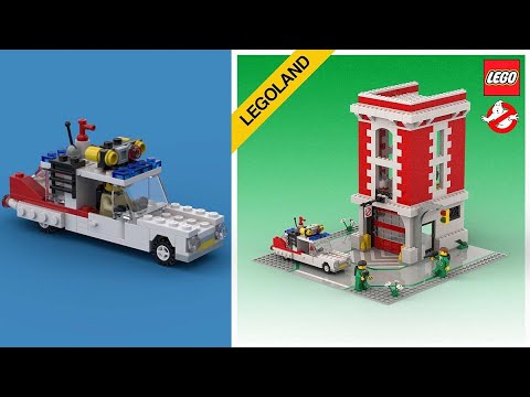LEGO build reimagines Ghostbusters Firehouse and Ecto-1 as 1980s set