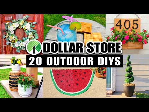20 Outdoor Patio DIYs Using Dollar Store Supplies!