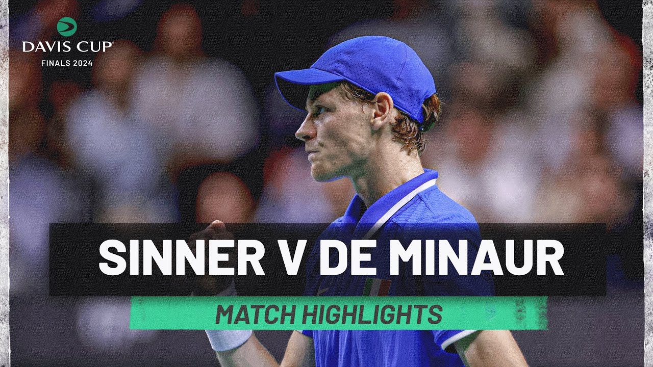 Jannik Sinner v Alex De Minaur | Italy v Australia | Davis Cup Final 8 2024 Match Highlights