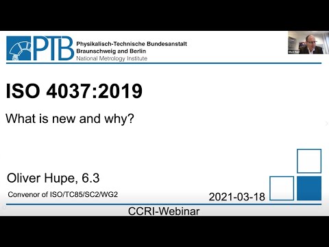 CCRI Webinar - 18/03/2021 - ISO 4037:2019. What is new and why?