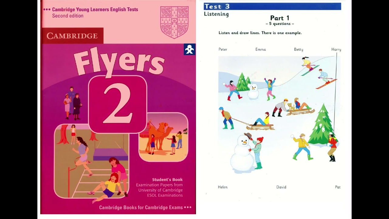 Cambridge Flyers 2  - Test 3   Listening part 1 -  Cambridge Young Learners English Tests