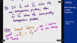 Differential Equations - Intro Video - Non-homogeneous Systems