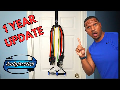 Resistance Bands with Handles for Women, 5 Level Exercise Bands Workout Bands for Physical Therapy, Yoga, Pilates, Door Anchor, Storage Pouch(Colour) video review thumbnail