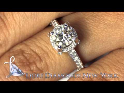 ER-0931 - 2.05 Carat H-SI1 Vintage Style Natural Round Diamond Engagement Ring 18k Gold