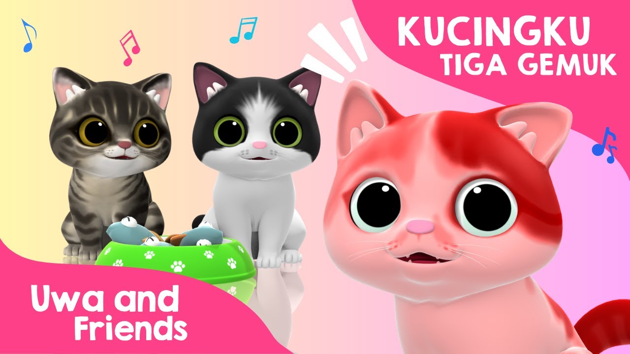 Kucingku Tiga Gemuk - Lagu Kucingku Telu - Lagu Anak Anak Lucu