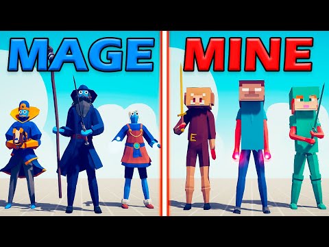 WIZARD TEAM vs MINECRAFT TEAM - Totally Accurate Battle Simulator | TABS