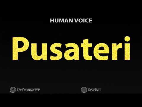 How To Pronounce Pusateri
