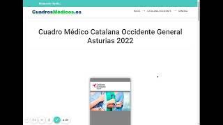 √ Cuadro Médico Catalana Occidente √ Consúltalos GRATIS 2022 PDF y actualizados