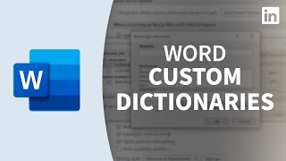 Word Tutorial - Custom dictionaries