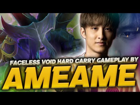 AME FACELESS VOID HARD CARRY GAMEPLAY - DOTA 2 PATCH 7.34D