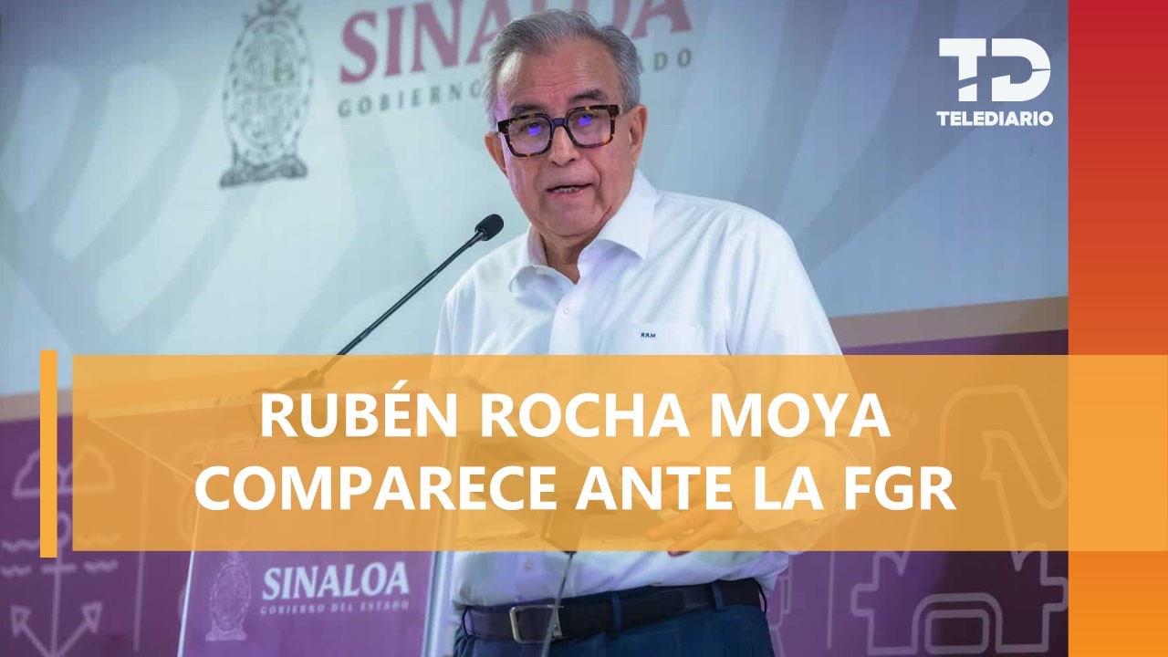 "Con la frente en alto no dejaré de luchar": Rubén Rocha Moya comparece ante la FGR en Culiacán