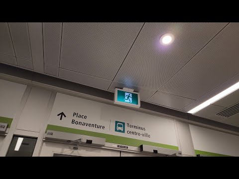 REM: walking from Central Station / Gare Centrale to Bonaventure metro station using a special exit