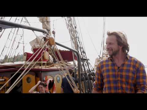 Sailing cargo ship Tres Hombres in Amsterdam