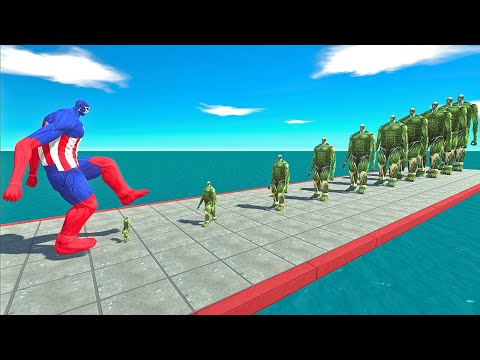 Avengers Team Evolution vs 10 Levels of Zombie Colossal Titan – ARBS Size Comparison