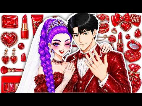 RUBY BRIDE Colorful Fashion Glow Up Skincare + Makeup💄KPOP DEMON HUNTERS Couple Rumi x Jinu