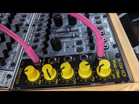 Doepfer A-124 VCF5 Wasp Filter Special Edition 2010s - Black with Yellow Knobs image 2
