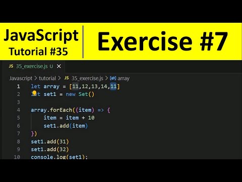 Javascript Tutorial 35 Exercise On Arrays And Set In Javascript