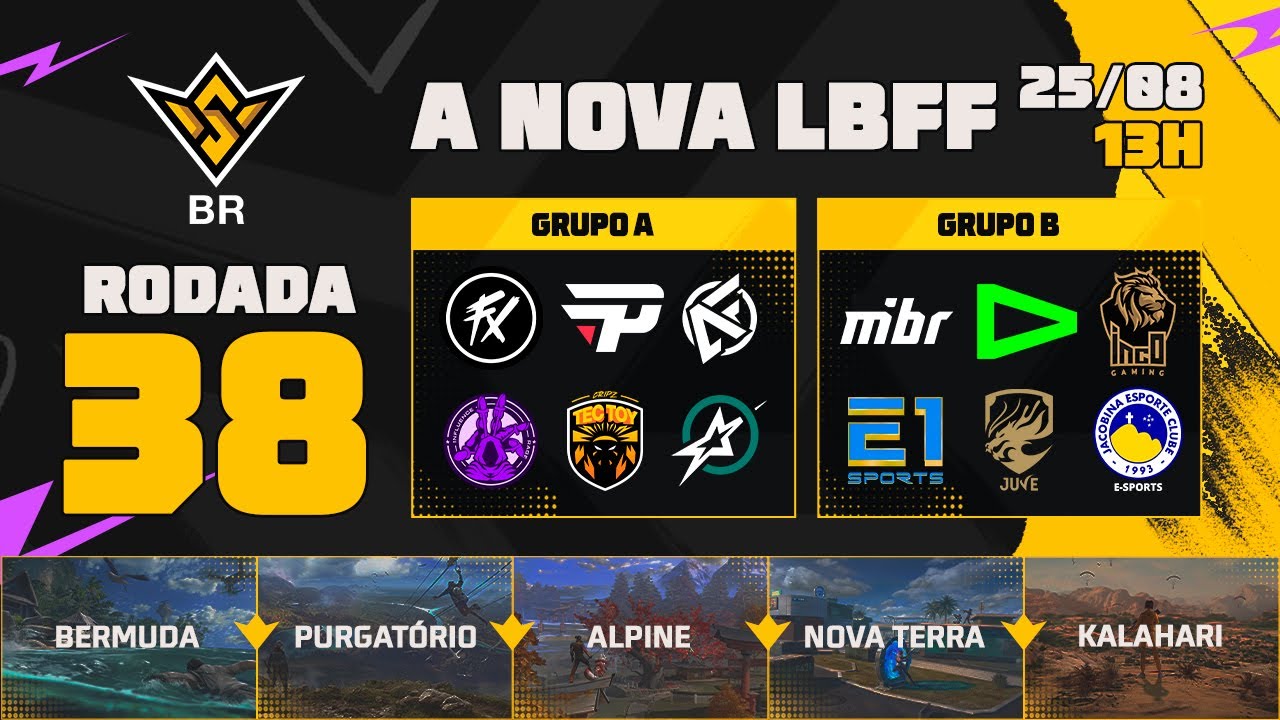 A NOVA LBFF🚨FFWS BR 🏆RODADA 38 - GRUPOS A e B | LBFF 🚨 #FREEFIRE