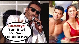 Jacky Shroff SHOUTS On Reporter when ask About His Wife Ayesha Shroff & Sahil Khan Relationship video
