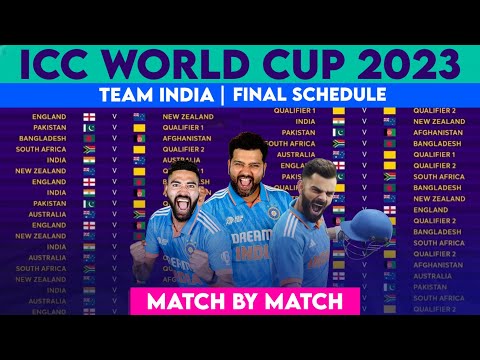 ICC 2023 World Cup Team India Schedule & Fixture| WC 2023 All Matches List | World Cup 2023 Schedule