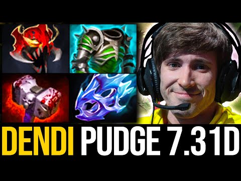 DENDI BOSS is Back to Mid Pudge | 7.31d - Crazy META Build | Pudge Official
