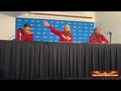USC women's basketball press conference following loss at UCLA