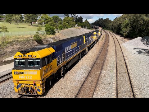 Pacific National NR122, NR82 & NR115 with 4MB4 at East Maitland - 13/4/23