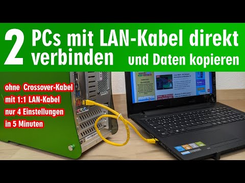 PCs mit LAN-Kabel direkt verbinden und Daten kopieren โญ๏ธ Windows 11 โญ๏ธ ohne Switch ohne Router