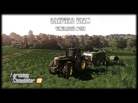 Making straw pellets, sowing wheat, mowing/baling alfalfa | Oakfield farm | FS19 Timelapse #158