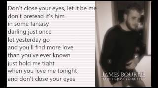 Don't close your eyes (cover by James Bourne)