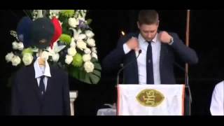 Phillip Hughes funeral: Michael Clarke's emotional farewell speech at Phillip Hughes funeral (FULL)