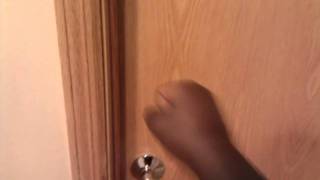 How to open a bathroom door