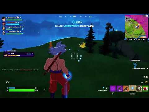 Fortnite: Ultra Instinct Goku - INSANE CLUTCH Kamehameha Mid Gliding Enemy!!!