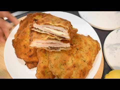 Milanesas de Cerdo rellenas de Jamón y Queso! Crujientes, Jugosas y Fáciles
