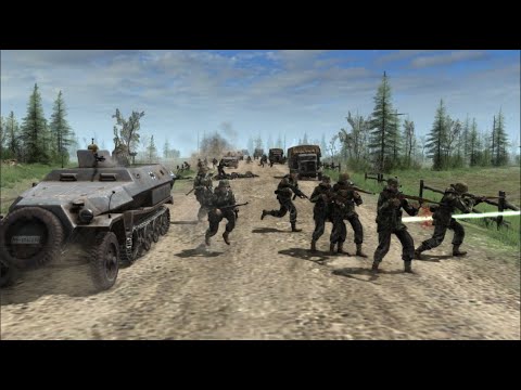 HUGE GERMAN ARMOUR CONVOY AMBUSH (Gates of Hell - Ostfront)