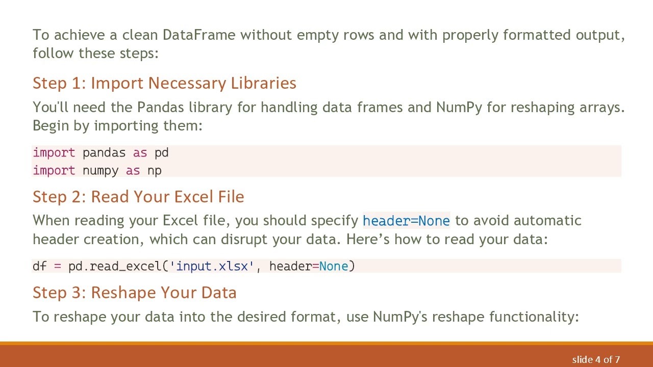How to Read Excel Files and Skip Empty Rows in Python Using Pandas