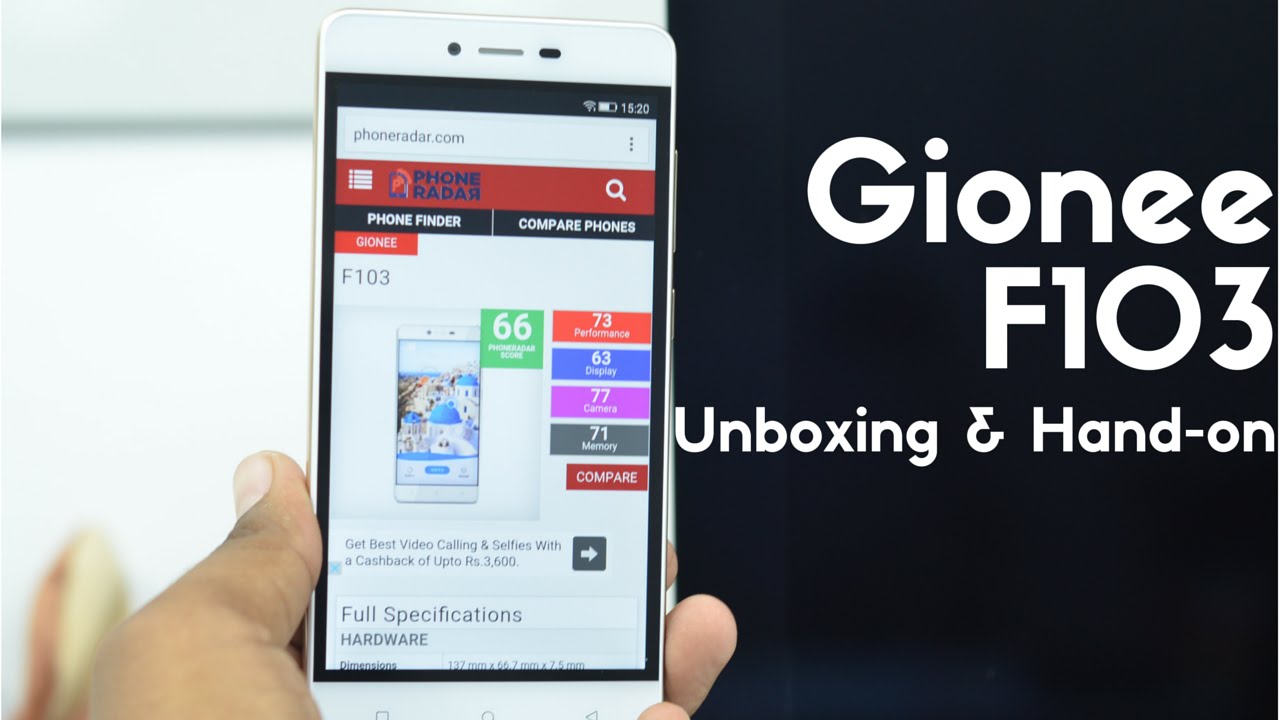 Gionee F103 Unboxing & Hands-on - PhoneRadar