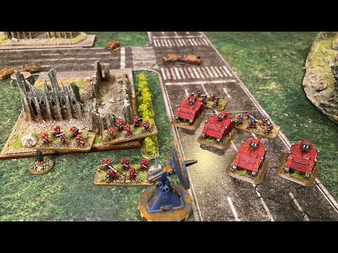 Blood Angels vs Biel Tan Eldar Warhammer 40K Net Epic Armageddon Demo Battle Report