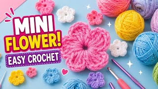 🌸 Easy Crochet Mini Flower Tutorial for Beginners | Cute & Fast Crochet Flower | #fyp #viral #diy 