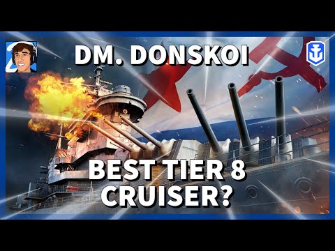 Is Dmitri Donskoi the best Tier 8 Cruiser in World of Warships Legends? 4K