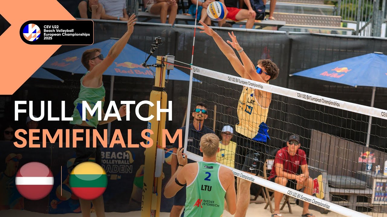 LIVE | Semifinals M | CEV U22 Beach Volleyball European Championship 2025