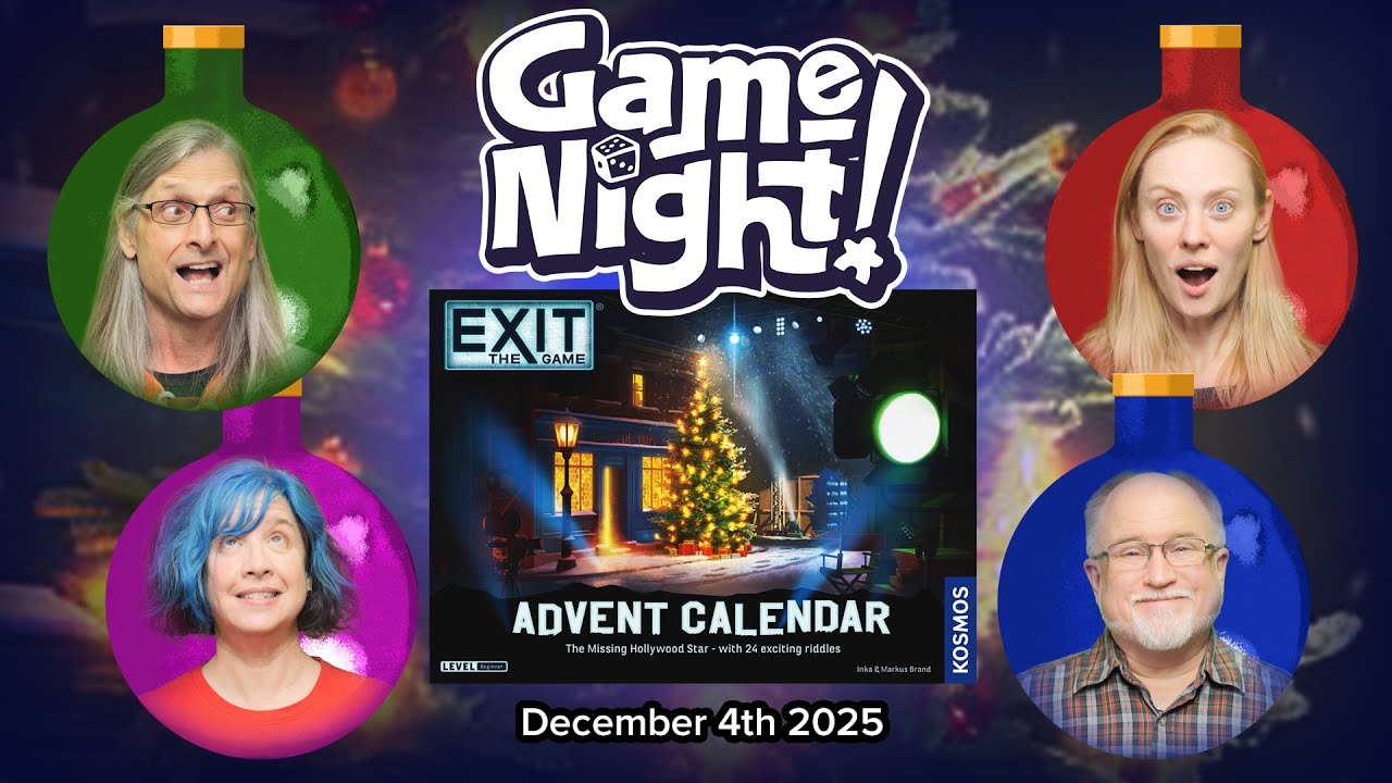 GameNight! 24 Days of Christmas Day 4 - Exit: The Game Advent Calendar - The Missing Hollywood Star