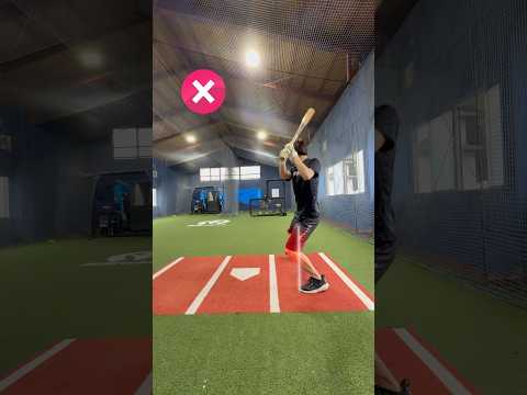 軸足の膝をベース側に出さない #野球 #バッティング