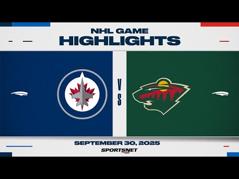 NHL Preseason Highlights | Jets vs. Wild - September 30, 2025