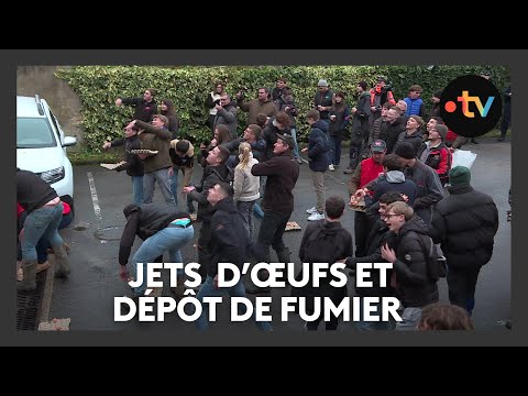 Jets d'œufs et lâcher de fumier : les agriculteurs de Meuse en colère