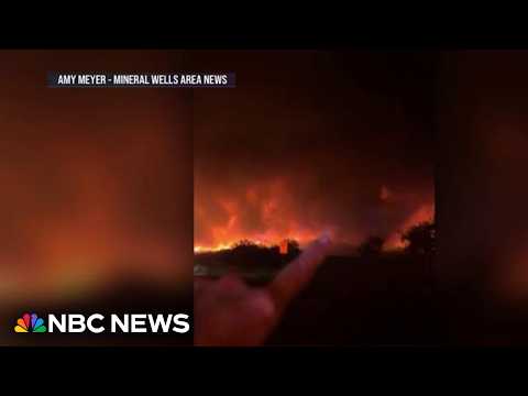 Hundreds evacuated as Texas wildfire explodes