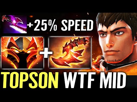🔥 TOPSON Dragon Knight NEW META MID — Silver Edge +25% MS + Blink Most Active Build Dota 2 Pro