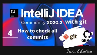 How to check commits in git Intellij | git log